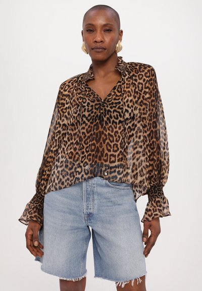 Alice + Olivia NORAH TIE PEASANT - Blouse - brown