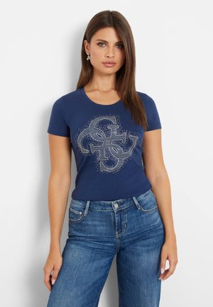 Guess LOGO - T-Shirt print - blau