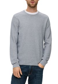 s.Oliver MIT CREW NECK - Strickpullover - schiefergrau