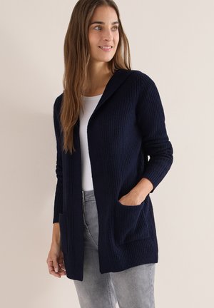 MIT KAPUZE - Strickjacke - blau