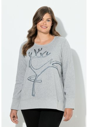 LANGARM RUNDHALSAUSSCHNITT  - Sweatshirt - mottled grey