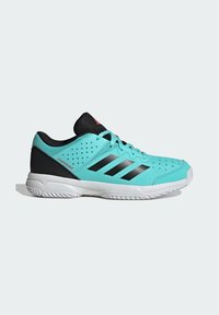 adidas Performance COURT STABIL JR - Tenisové boty na všechny povrchy - flash aqua   core black   cloud white