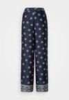 VIJULINE PANTS - Püksid - navy/white