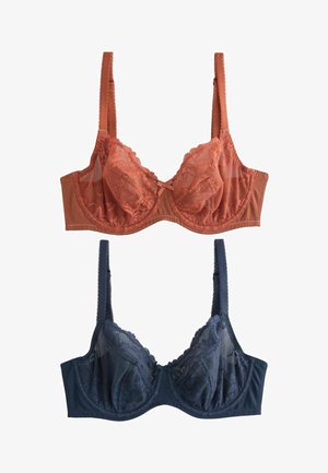 2 PACK NON PAD - Sutien balconette - navy rust