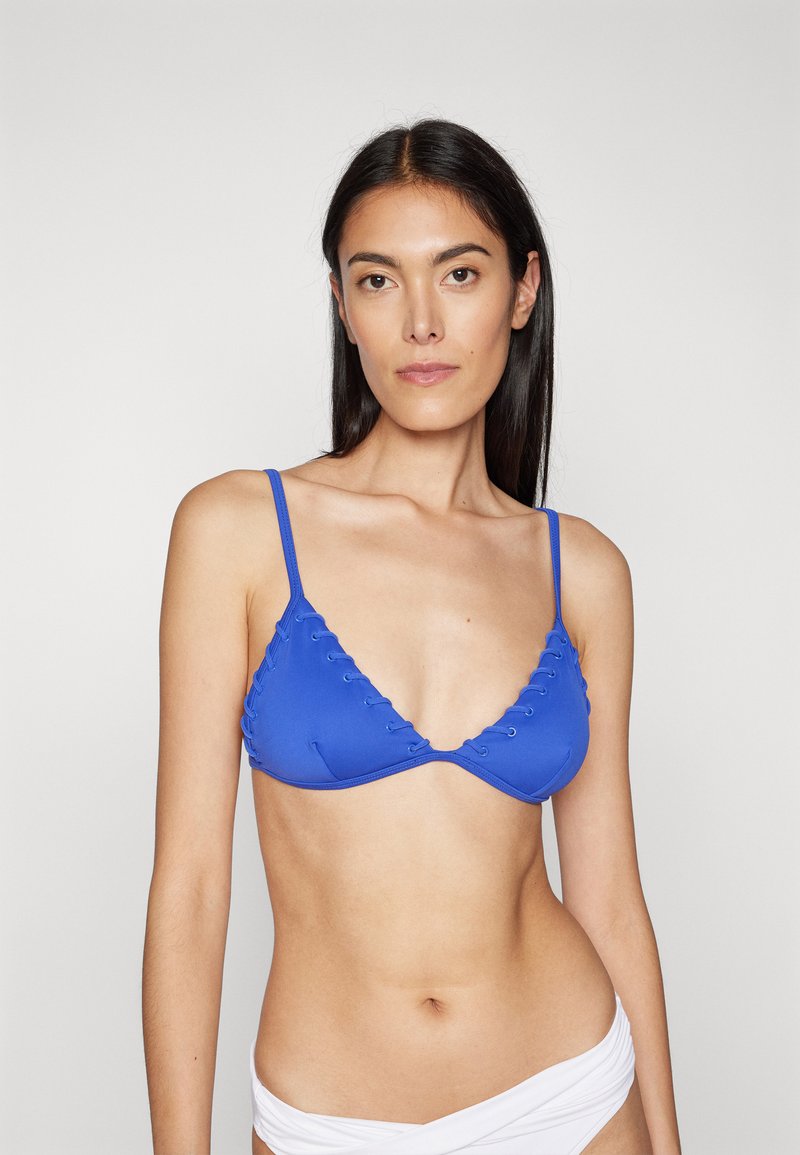 Good American WHIP STICH TRIANGLE - Πάνω μέρος μπικίνι - dark blue