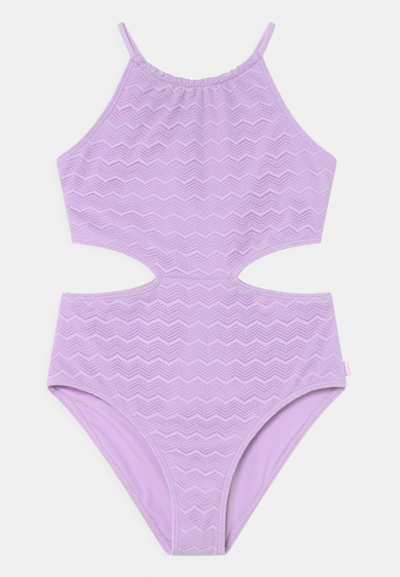 Abercrombie & Fitch CROCHET HIGH NECK CUTOUT Swimsuit lilac/purple