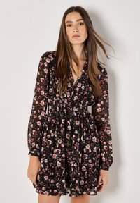 Apricot FLORAL RUFFLE - Freizeitkleid - black