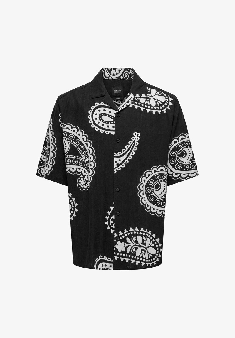 Only & Sons KURZARM MIT RESORT KRAGEN - Hemd - schwarz