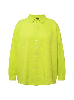 Ulla Popken COLLARED MUSLIN  - Hemdbluse - neon green