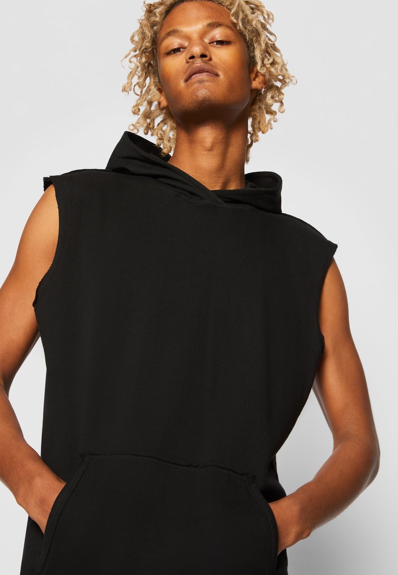 Urban Classics OPEN EDGE SLEEVELESS HOODY - T-Shirt print - black/schwarz -  Zalando.de