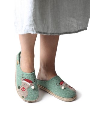 MIRI-ND - Slippers - mottled light green