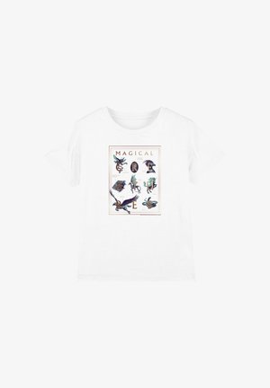 Cotton Soul, HARRY POTTER MAGICAL CREATURES BOOK COVER UNISEX - Print T-shirt - white