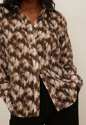 Button-down blouse - brown