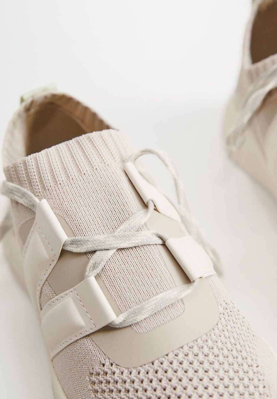 Violeta by Mango FLYING Joggesko light heather grey Violeta by Mango TOM Joggesko white Zalando.no