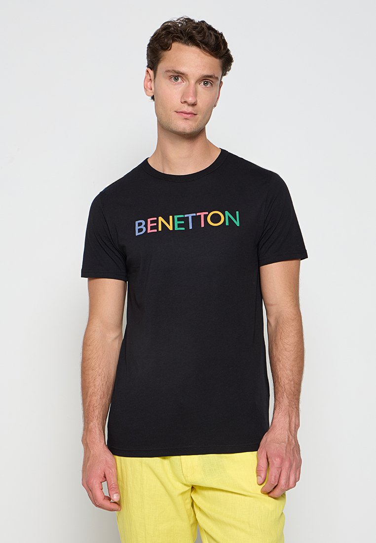 United Colors of Benetton T-shirt print zwart