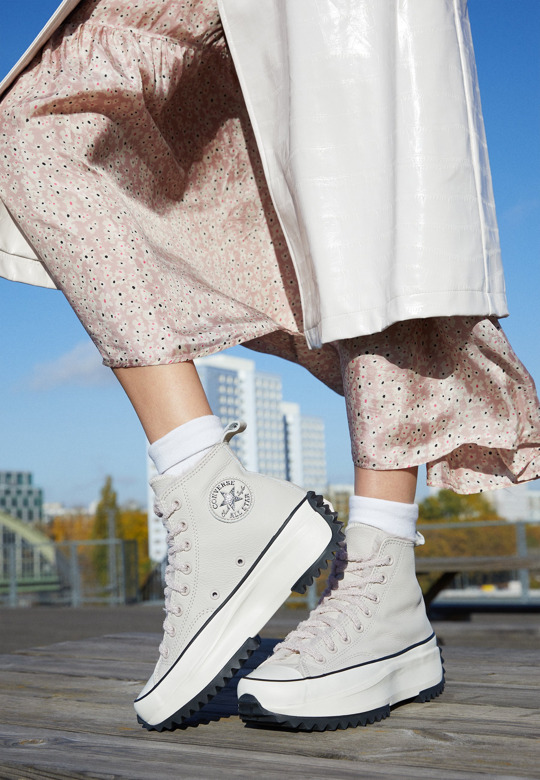 converse plataforma beige