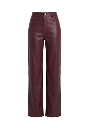 2Y Studios, TIVA LOOSE FIT LEATHERETTE PANTS - Pantalon classique - claret