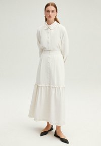 Touché Privé HIGH WAIST FRILL DETAILED - A-silueta svārki - beige