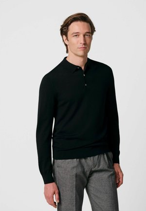 PROFUOMO, PROFUOMO POLO LONG SLEEVE - Polo - black
