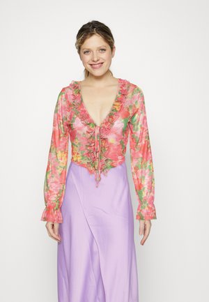 ONLY ONLPARIS RUFFLE  - Μπλούζα - fuchsia pink