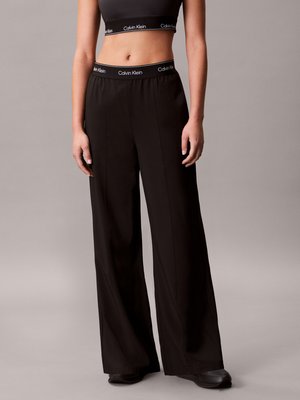 Calvin Klein WIDE LEG TRACK PANT - Calças - black