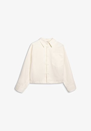 4F, 4F KOSZULA OVERSIZE Z KOŁNIERZYKIEM DAMSKA - Button-down blouse - off white