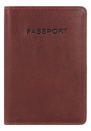 ANTIQUE - Passport holder - cognac