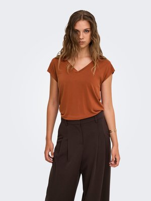 ONLY, ONLFREE LIFE S/S MOD.V-NECK TOP JRS NOOS - T-shirts basic - picante