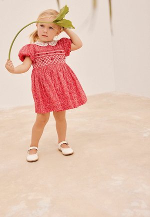 COLLAR SHIRRED - Robe de jour - red ditsy