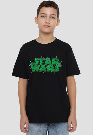 Star Wars STAR WARS CHRISTMAS LIGHTS LOGO - Print T-shirt - black