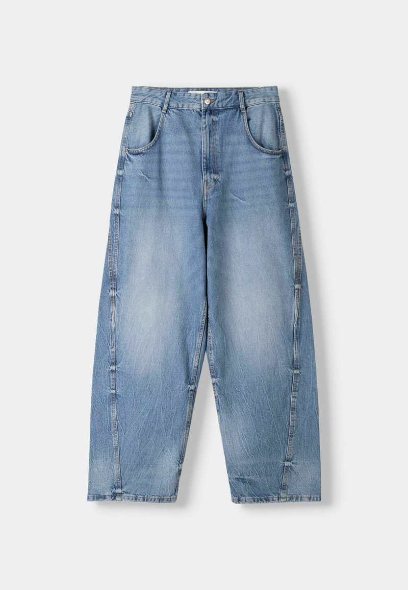 Bershka Relaxed fit jeans lichtblauw denim Bershka Relaxed fit jeans lichtblauw denim