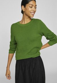 VILA VIDALO O-NECK - Stickad tröja - cactus