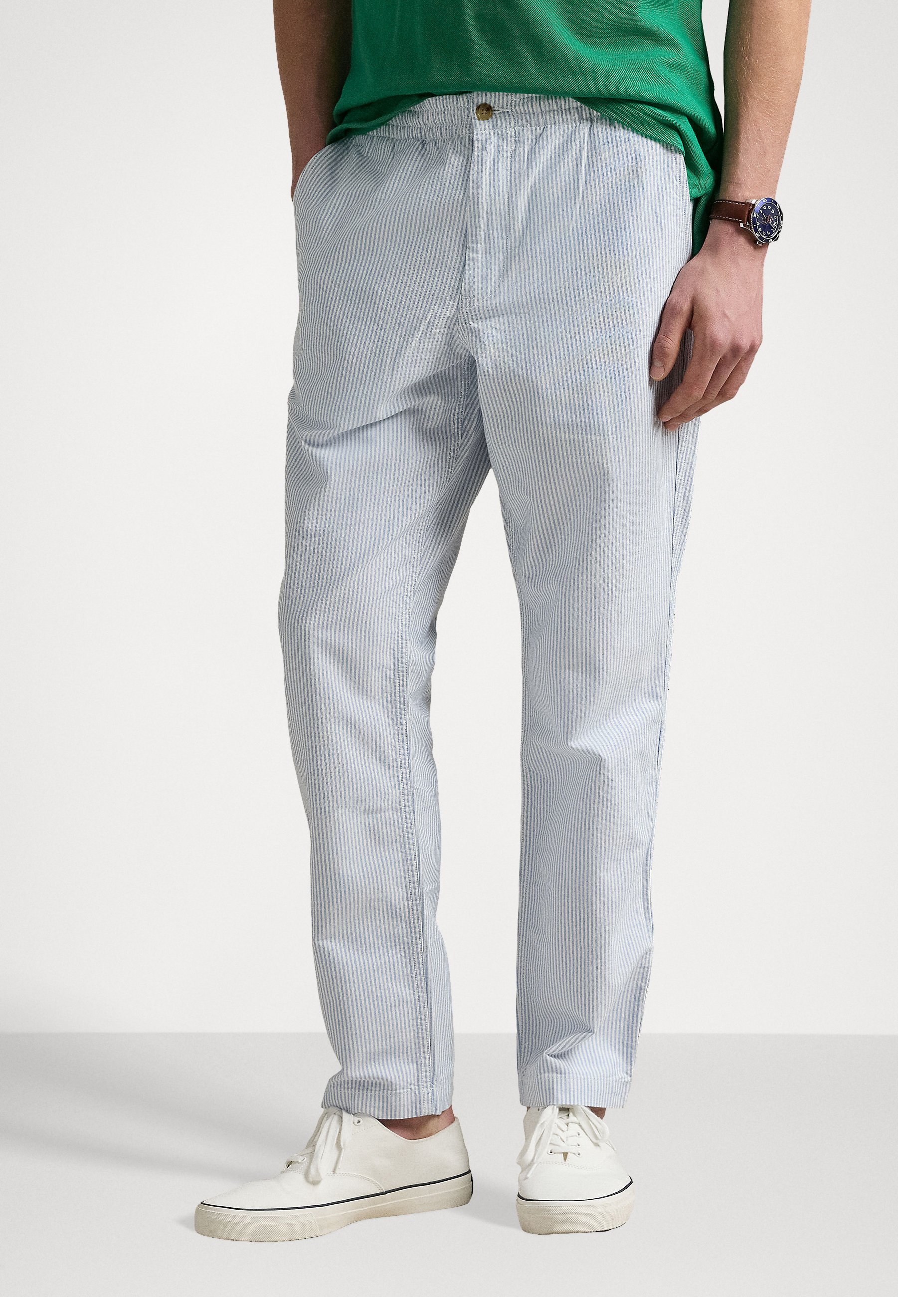 Polo Ralph Lauren FLAT FRONT Pantalones blue/white/negro