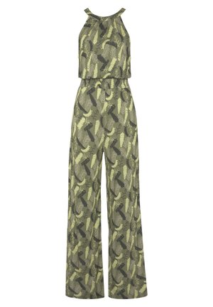 s.Oliver OVERALL - Jumpsuit - grün bedruckt