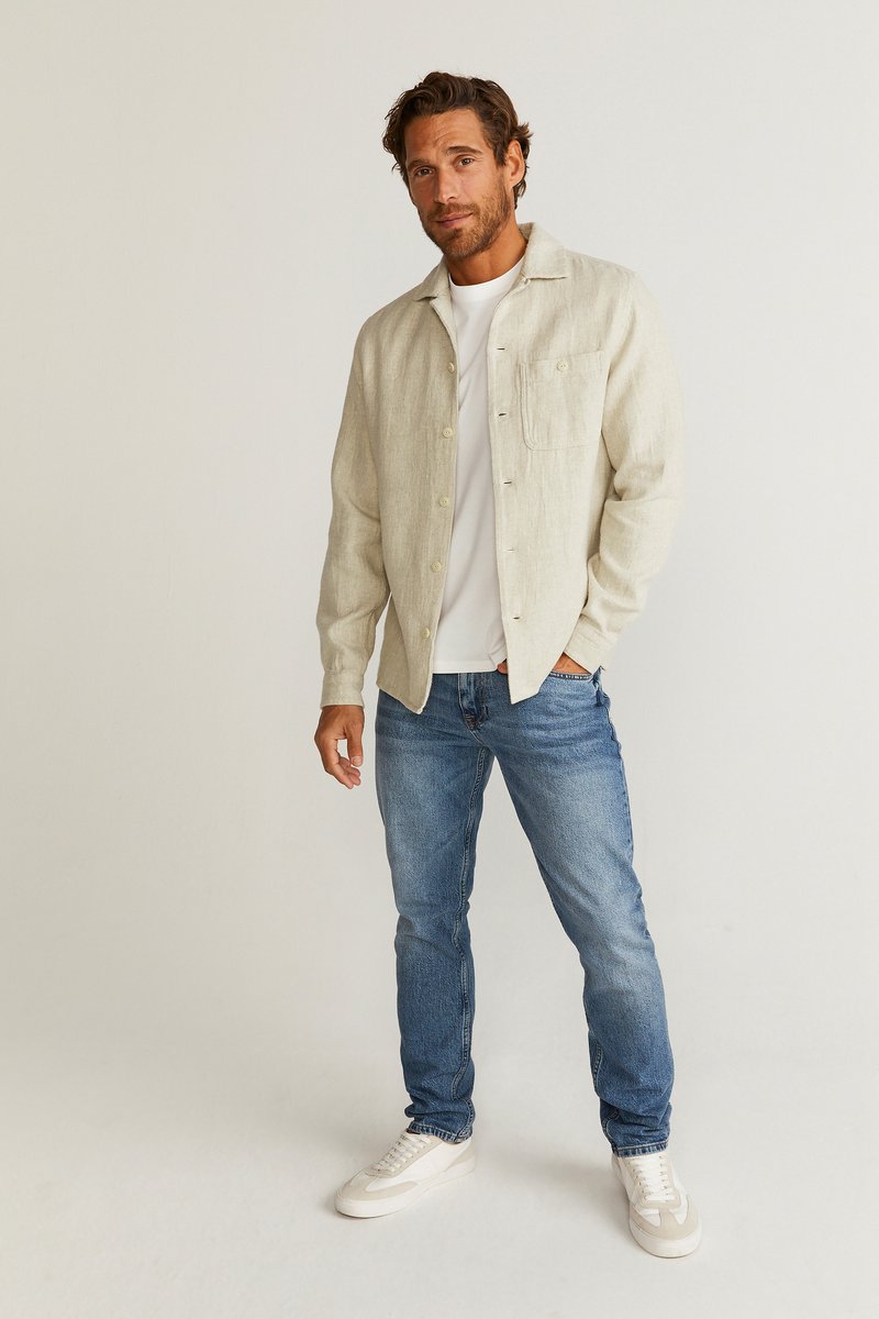 Dobber LUCAS OVERSHIRT - Lichte jas - greige melange