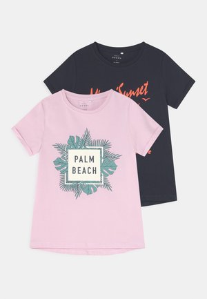 NKFVIX 2 PACK - T-shirt print - light lilac