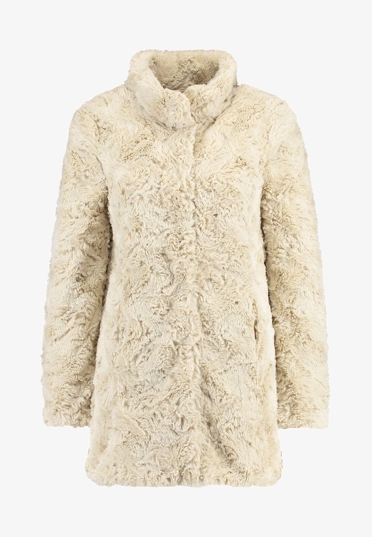 Curl short fake fur jacket oatmeal sales