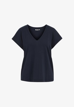 WE Fashion, Tricou basic - dark blue