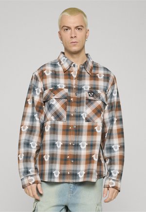 LS JACQUARD WRKWEAR - Camicia - sandstorm chipmunk