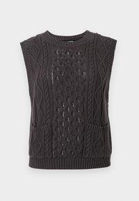 VMARWEN O NECK VEST - Strickpullover - obsidian