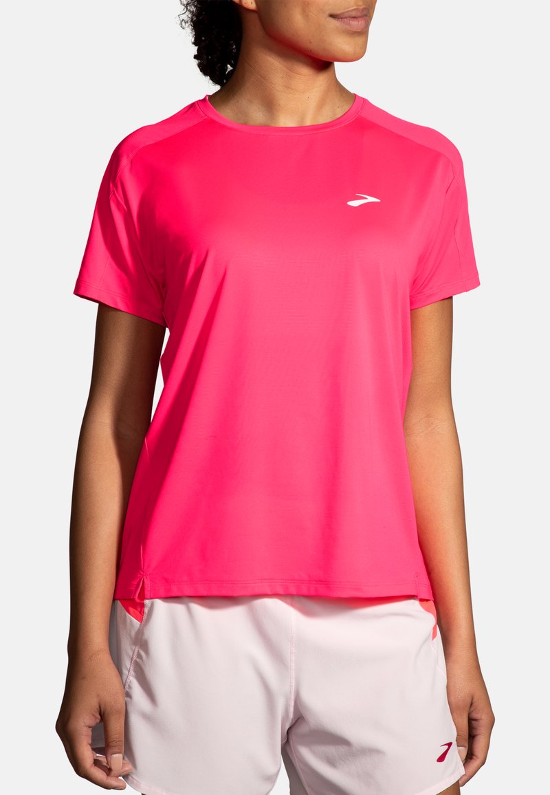 Brooks SPRINT FREE SHORT SLEEVE 2.0 - Spordi T-särk - hyper pink