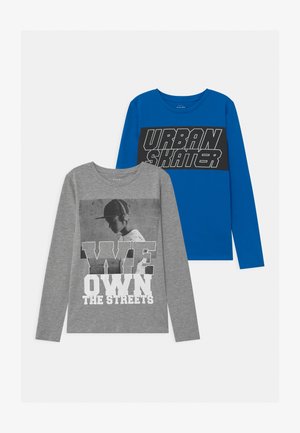 NKMVICTOR 2 PACK - Top s dlouhým rukávem - grey melange