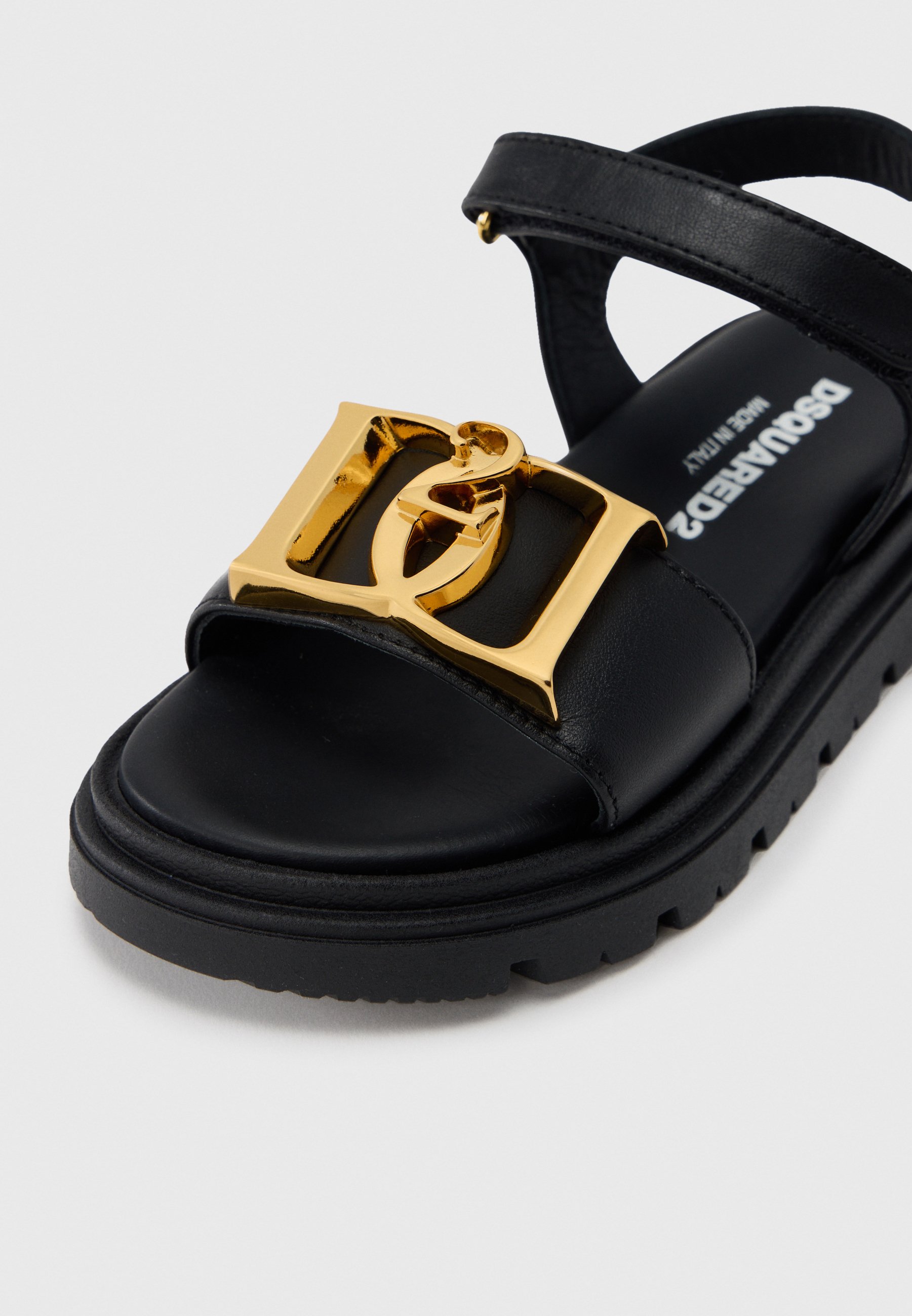 Dsquared2 UNISEX - Sandals - black/gold-coloured/black - Zalando.ie