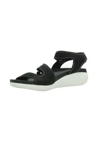 Clarks Sandali Con Zeppa Glide Hi Shore – Donna – Tessuto Blu Navy – 37.5 EU – Tecnologia Cushion Soft E Contoured Comfort - 4