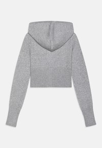 Gina Tricot Young YOGA HOOD - Kardigan - grey melange
