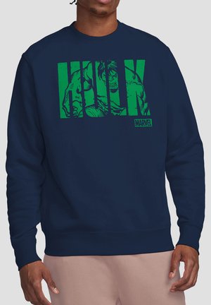 Marvel, MARVEL HULK TEXT - Sweatshirt - dark blue