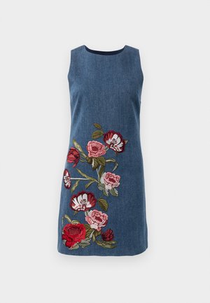 CADE SHIFT MINI DRESS - Farmerruha - blue/multi-coloured