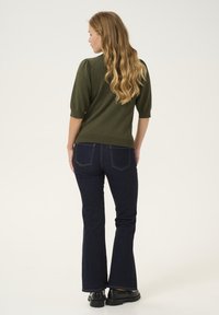 Culture CUPINNIE ANNEMARIE  VNECK - Neule - olive night melange