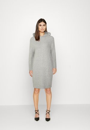 WITH HOOD - Sukienka dzianinowa - concrete grey melange