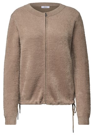 Cecil, FEDERGARN CARDIGAN MIT RUNDHALS - Gilet - creamy mocha melange